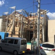 いいお天気の棟上げ