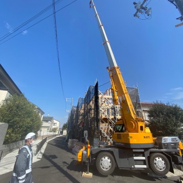 大久保町にて上棟