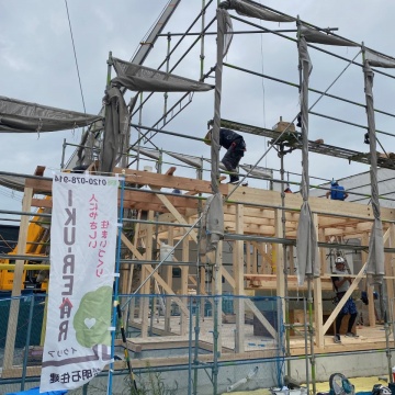 稲美町にて棟上げ